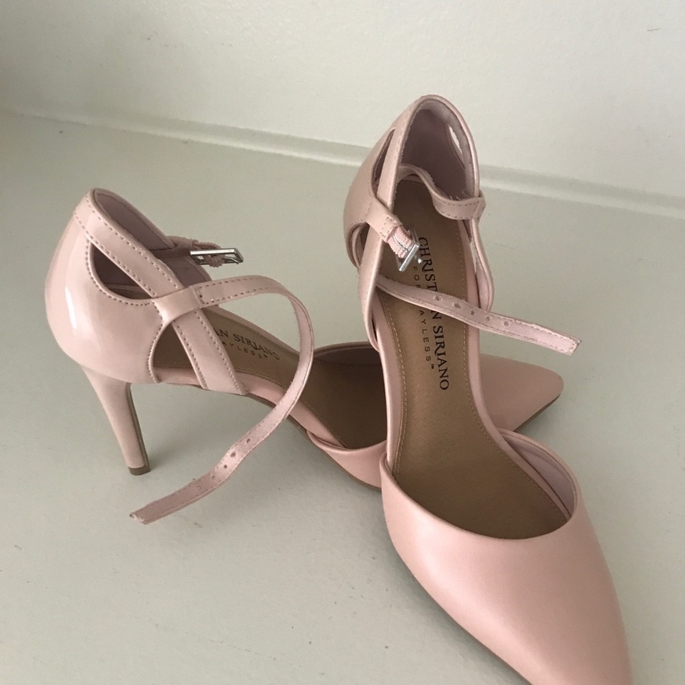 Light pink heels.